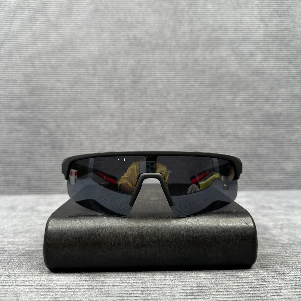 Ironman Foster Grant Polarized Sunglasses Matte Black Red Sport AH1024 Cat 3